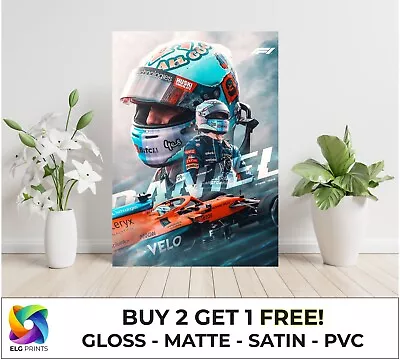 Formula One Daniel Ricciardo F1 Car Large Poster Art Print Gift A0 A1 A2 A3 A4 • £4