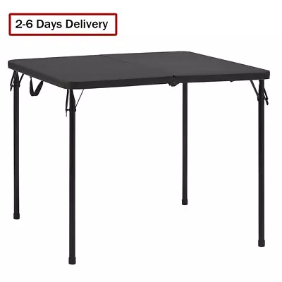 $36.53 • Buy Mainstays 34  Square Resin Fold-in-Half Table Rich Black Indoor Outdoor Living