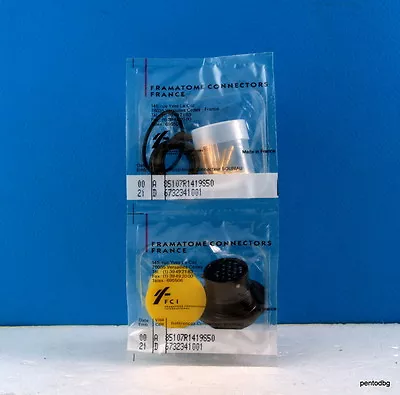 19 Pin Connector  Framatome / Souriau / 85107r1419s50 Female 7.5a Gold Military  • $48