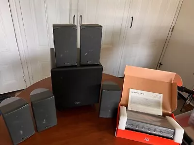 Infinity HTS 10 Six Speaker Surround Sound System With New Multi Speaker Box • $40
