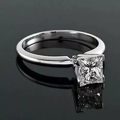 2Ct Princess Cut Lab-Created Diamond Women's Wedding Ring 14K White Gold Finish • £122.99
