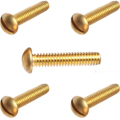 4-40 X 1/2  Round Head Machine Screws Solid Brass Slotted Drive Qty 100 • $11.82