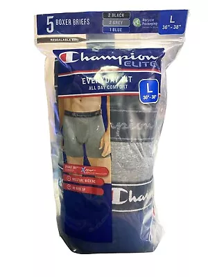 Champion Men's Boxer Briefs All Day Comfort No Ride 5 Pack • $23.69