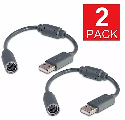 2x USB Breakaway Dongle Cable Cord Adapter For Xbox 360 PC Wired Controller • $5.49