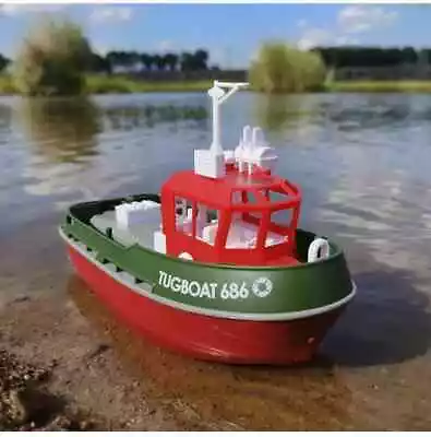 Heng Long Radio Control RC 2.4 GHz Tug Boat 1/72 Scale GREEN VERSION • $87.04