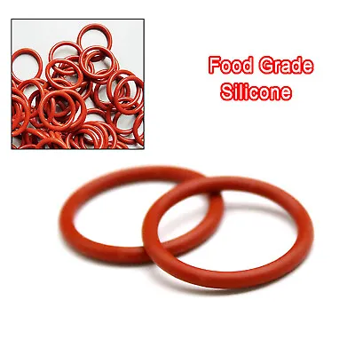 $2.48 • Buy Red Food Grade Silicone O-Ring O Rings, 12mm - 50mm OD, 1mm - 5mm Wire Diameter