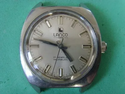 Vintage Swiss LANCO 17J Mechanical Manual Watch • $60