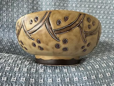 Design By Mara Mexico Stoneware Pottery Bowl 7” Deep Vine Pattern Handmade • $20