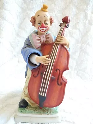 Melody In Motion By Waco Spotlight Clown Upright Bass Musical Porcelain Clown • $36.95