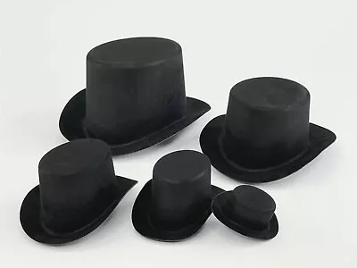 CalCastle Craft Mini Black Top Hat 2  4  4.5  6.5  8  Party Decoration 3-12 Pcs • $16.99