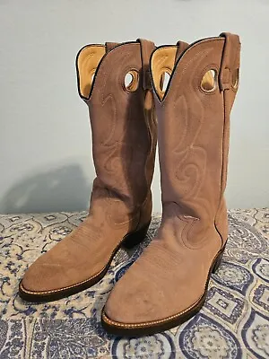 $50 • Buy Women's LAREDO  Tan Brown Western Leather Suede Boots 9 D Round Toe Cowboy 