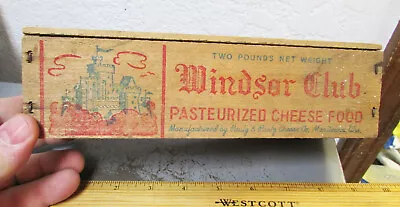 Vintage Wood Windsor Club Cheese Box Great Graphics Nice Kitchen Decor Item • $9.99