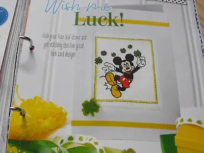Disney Cross Stitch Chart Mickey Mouse With Lucky Clover  • £1