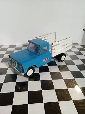 Vintage Tonka Stake Truck - Jeep Blue And White Tilt Bed Farm Truck 1960’s Rare • $29.99