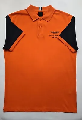 £43 • Buy Hackett Aston Martin Racing Polo Shirt Size M Orange/navy
