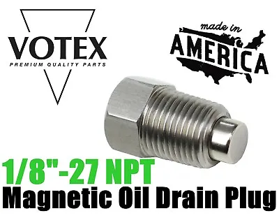 (1/8 -27 NPT) Stainless Steel Oil Drain Plug Neodymium Magnet Harley Davidson • $24.99