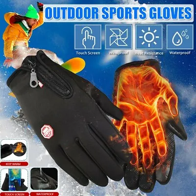 Mens Winter Gloves Thermal Insulated Cycling Hiking Driving Work Touch Screen US • $7.49