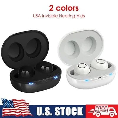 JINGHAO Invisible Hearing Aids Mini In Ear Sound Voice Amplifier Rechargeable • $27.99