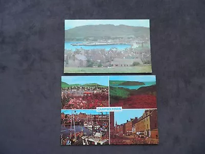 2 Postcards Of Campbeltown Argyllshire Main Street Harbour Davaar Island • £2.99