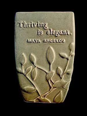 Rare Collectable Maya Angelou Pottery Green Vase MYG1400 • $55