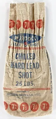 Vintage Murdock 25 Lbs No 7 1/2 Chilled Hard Lead Shot Canvas Bag Empty Murph • $5.98