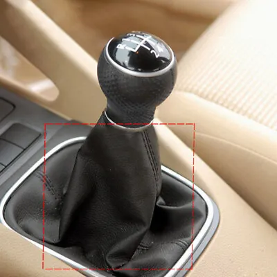 $7.77 • Buy 1x Black PU Leather Car Interior Gear Shift Stick Gaiter Boot Dustproof Cover