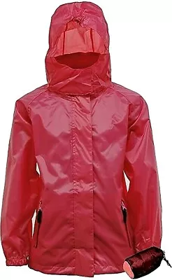 LADIES 100% WATERPROOF BREATHABLE JACKET Stunning Pink Windproof Kagool S-XXL • £15.40