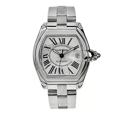 Cartier Roadster Silver Dial Men’s Stainless Steel Automatic Movement Watch 2510 • $2995