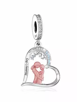 CLOSING DOWN SALE Brand New Sterling Silver 'Mummy's Boy' Dangle Charm • £14.99