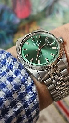 Vintage Rolex 1601  Green Dial Men's Automatic Watch 1971 • $3570