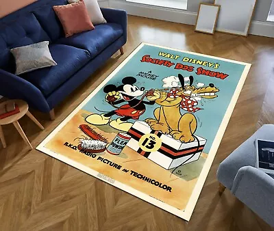Mickey Mouse Rug Mickey Mouse Design Printed Rug Popular Rug Modern Rug Kids • $25