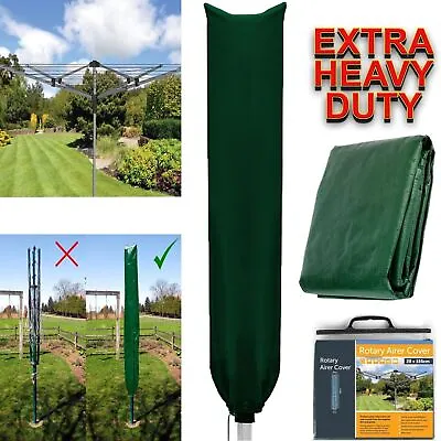 £4.95 • Buy 🔥Heavy Duty Rotary Washing Line Cover Waterproof Clothes Airer Garden Parasol