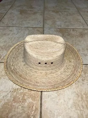 Vintage Original Palm Straw Western Hat Double Ss Collections 7  • $12.95