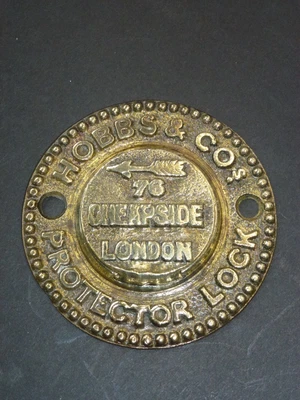 £5.75 • Buy Antique Heavy Brass Safe Keyhole Cover, Sliding Cover Plate, Good Condition.