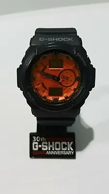 Vintage G-shock Custom Army Black Matte Orange Dual Display Time Analog-Digital • $132