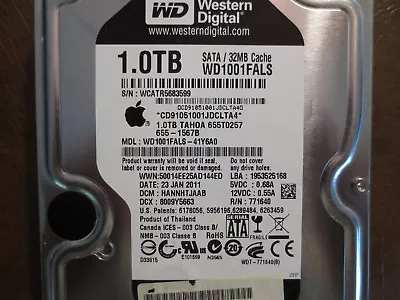 WD WD1001FALS-41Y6A0 DCM:HANNHTJAAB Apple#655-1567B 1.0TB 3.5  Sata Hard Drive • $91