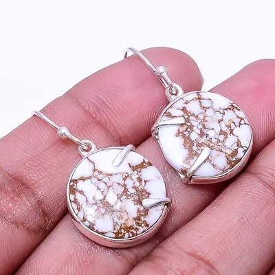 Wild Horse Jasper -Arizona Designer Handmade 925 Sterling Silver Earring 1.33  E • $16.19