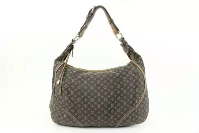 Louis Vuitton Ebene Monogram Mini Lin Manon MM Hobo 26lk324s • $1230