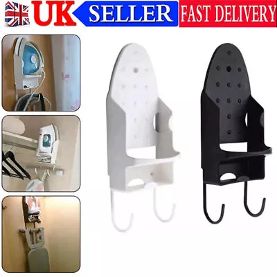 Ironing Board Holder Hanger Door Cupboard Wall Mount Storage Rack Black/White UK • £8.69