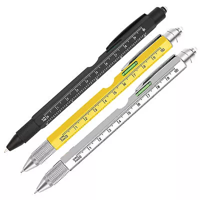 Multi Tool Pen Metal 9 In 1 Multitool Pen Touch Head LED Light Bottle Opener • $12.71
