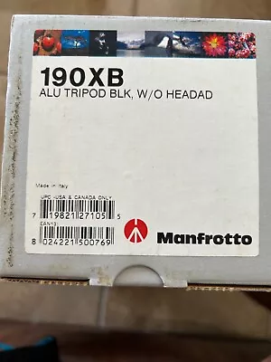 Manfrotto 190XB Tripod Bundled With Manfrotto 234RC Tilt Head • $55