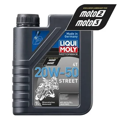 Liqui Moly 4 Stroke Street Motorcycle 20W-50 Mineral Oil Motorbike 1 Litre • £11.49