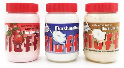 FLUFF MARSHMALLOW SPREAD SANDWICH CREAM - 3x213G - CARAMEL STRAWBERRY ORIGINAL • $25.07