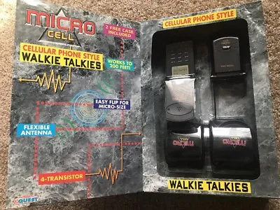 VINTAGE MANLEY TOY QUEST Micro Cell Cellular Phone Style Walkie Talkies SEALED • $49.99