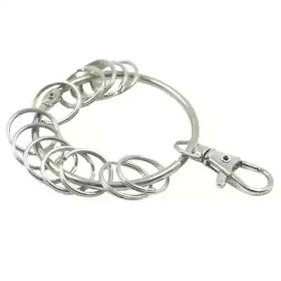 76mm Jailers 3 Inch Nickel Plated Spring Steel Split Key Ring &10 X 25mm Rings • £6.10