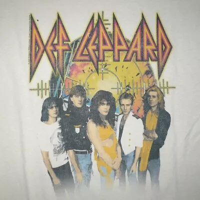 Vintage Still New And Unworn DEF LEPPARD 100% Cotton Short Sleeve T Shirt 2 XL • $14.95