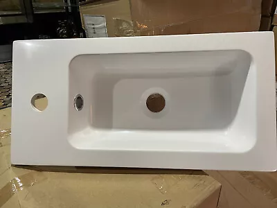 NEW POLY MARBLE INSET BASIN WITH OVERFLOW 502 X 250 • £30