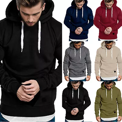 Mens Casual Hoodie Splicing Large Size Sweater Matching Couple Hoodies • $23.92