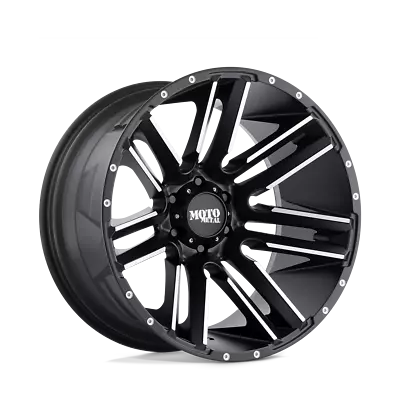 MOTO METAL RAZOR Satin Black Machined Spokes 20x12 8x180 -44 Wheel Single Rim • $146