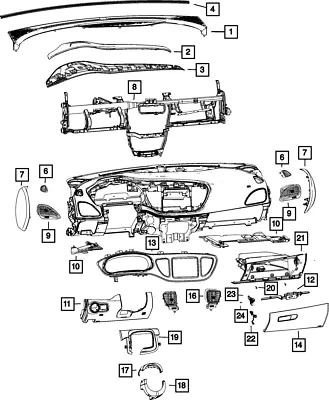 Genuine Mopar Steering Column Shroud 1TB71LA8AC • $12.86